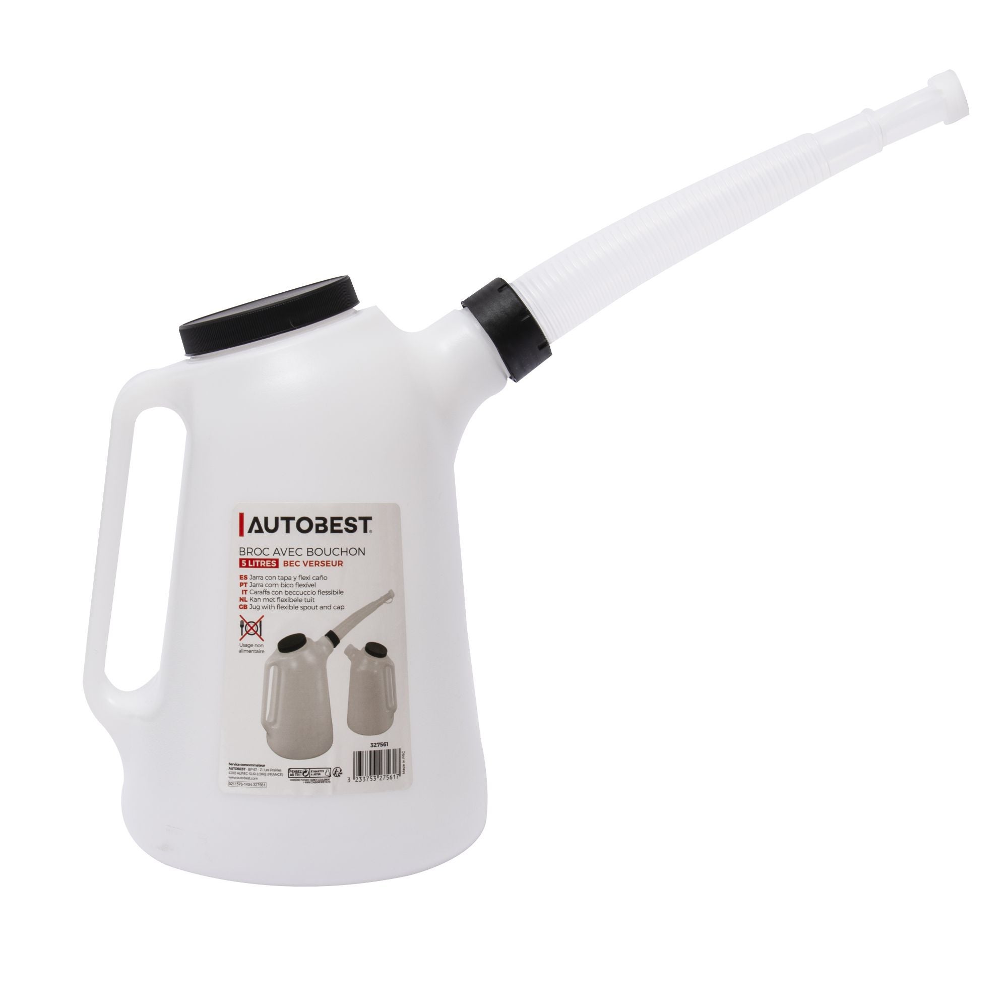 Broc 5 litres avec bouchon et bec verseur - Taille 5 Litres - 5