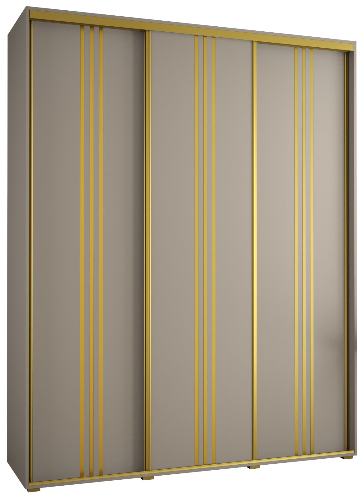 Szafa przesuwna wysoka Dakota 6 190 x 45 x 235,2 cm kaszmir + u. Złoty - Abiks Meble