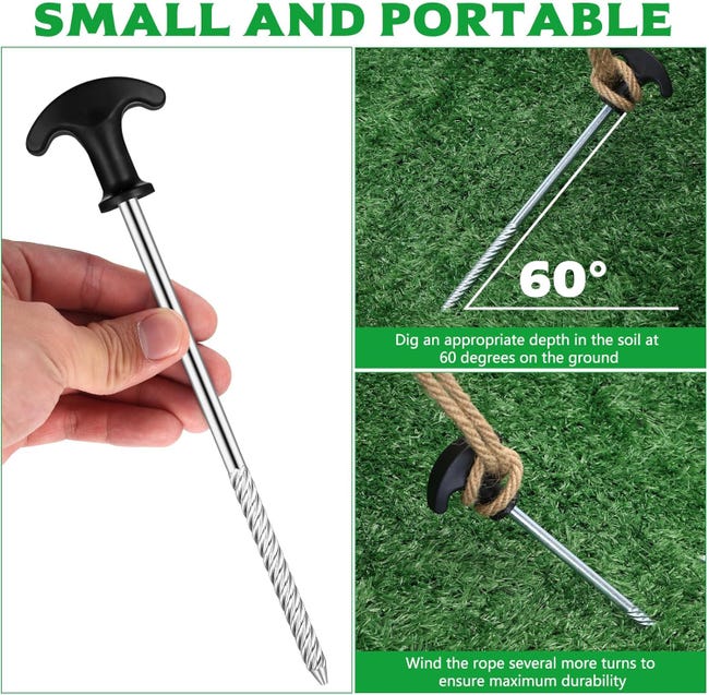 Loggyland - Picchetto Di Ancoraggio A Terra Per Pali Ontanti, 71 X 71 - Foto 12