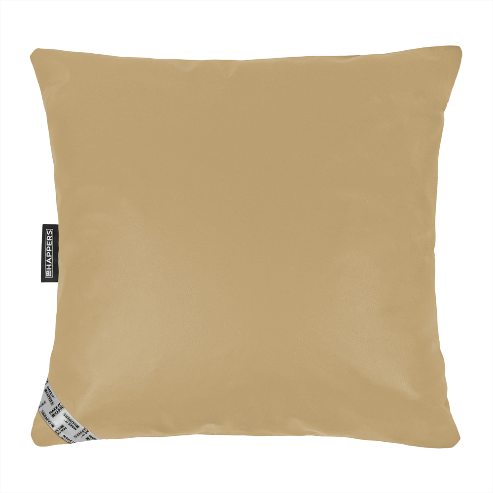 Coussin Similicuir Indoor Beige Happers 60x60 - 2