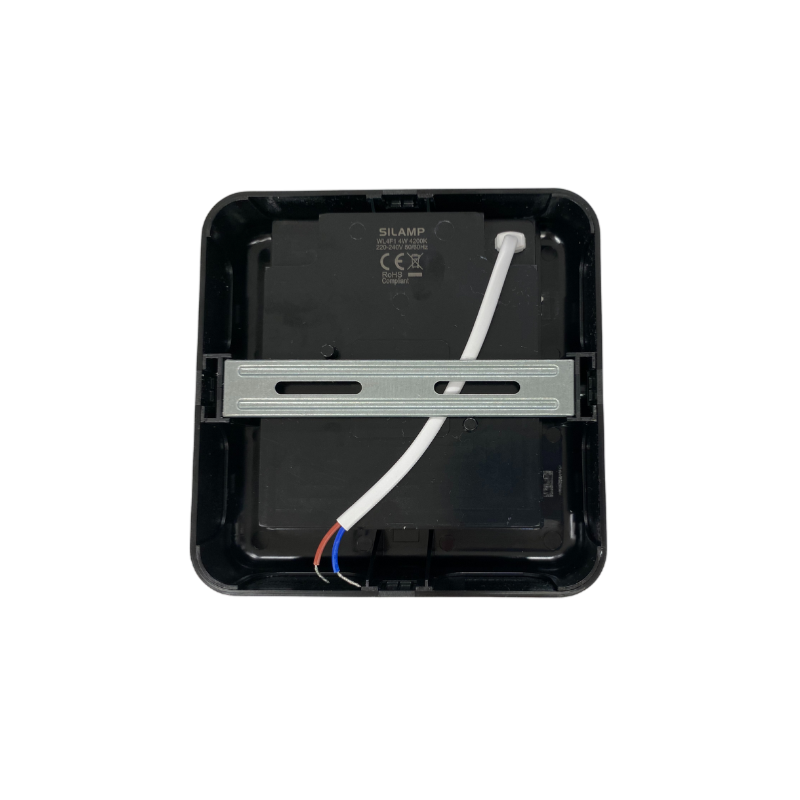 Applique Murale LED 4W Noire Carrée IP65 - Blanc Froid 6000K - 8000K - SILAMP - 5