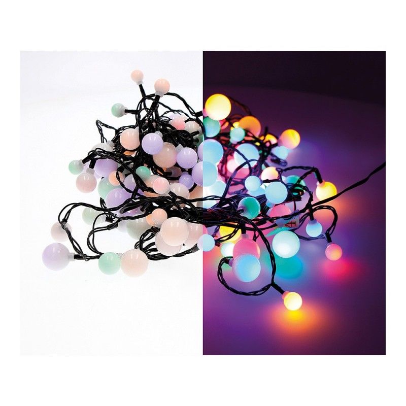 Guirlande lumineuse sphérique EDM - style guinguette - multicolore - 120 ampoules LED - 14 m - 71015 - 6