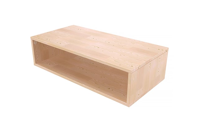 Cubo di legno 100x50 cm, Colore: Vernice Naturale