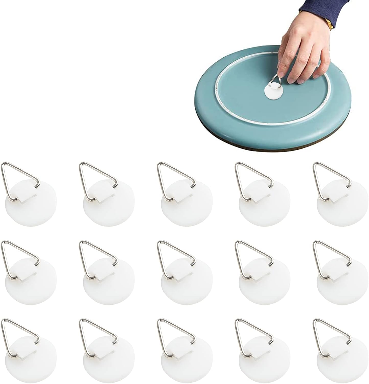 （15Pcs） Niewidoczne haczyki samoprzylepne, 15Pcs Niewidoczne uchwyty samoprzylepne, wieszaki na tablice samoprzylepne