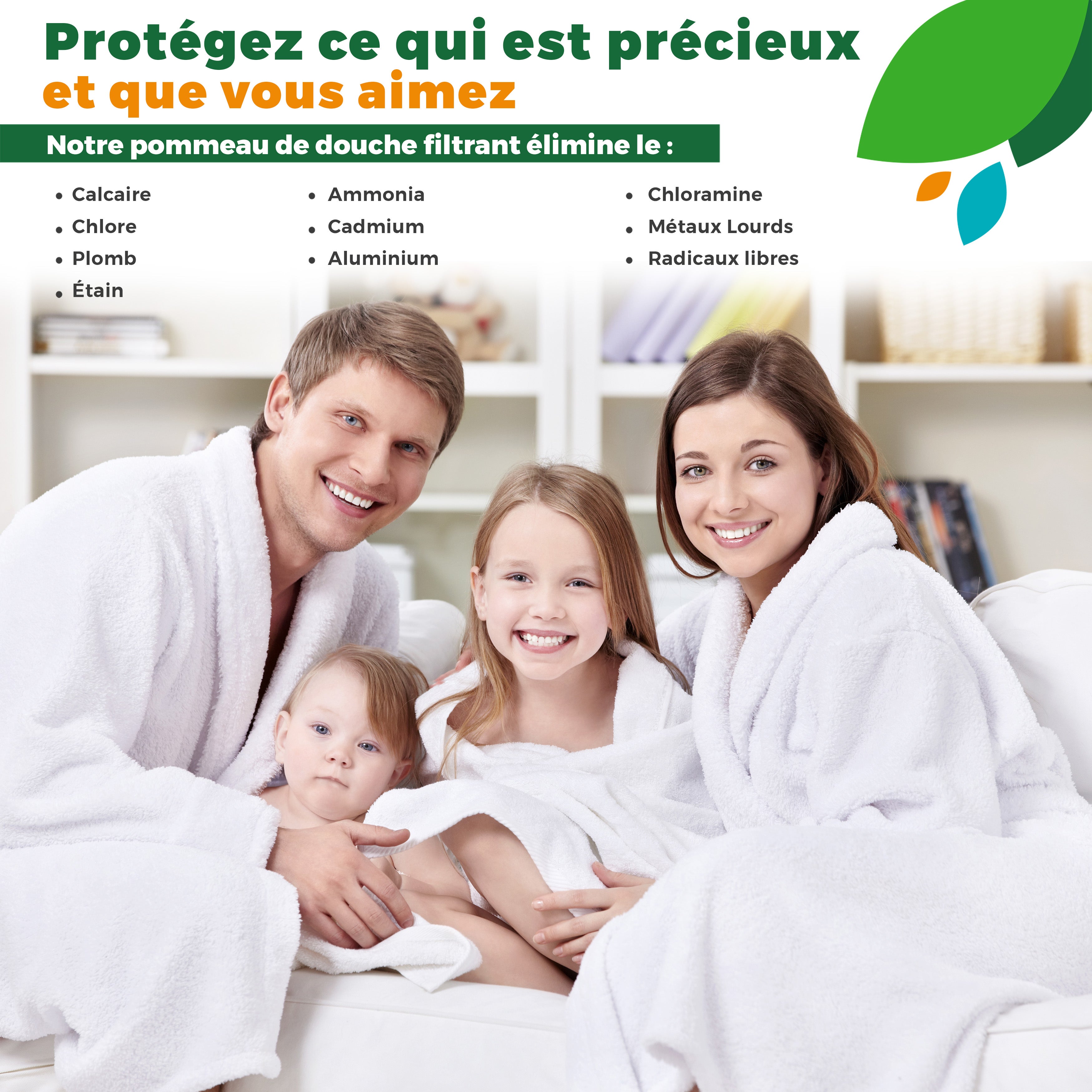 aecodune Pommeau Douche XL Vitamine C Premium avec Filtre Eau - Citron Rose Jasmin - 5