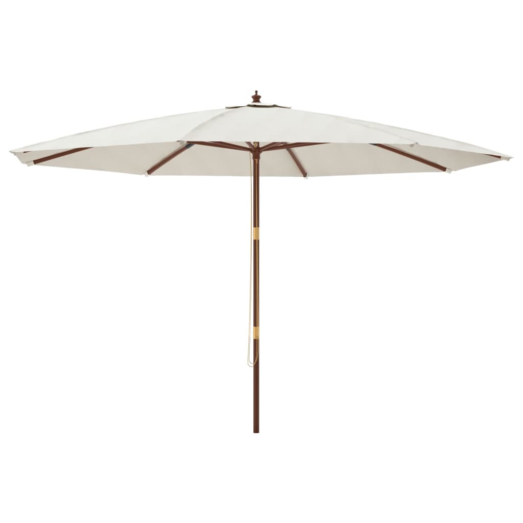 Parasol de jardin avec mât en bois 400 x 273 cm sable 02_0008356 ...