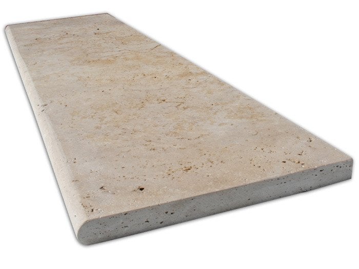 Marche en travertin premier choix mix PREMIUM - 120 cm x 33 cm x 3cm - Vendu à l'unité - 2
