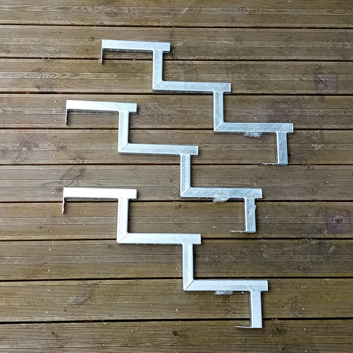 Pack 3 pièces - Limon acier galvanisé 3 marches - H 51cm - 2