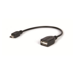 Valueline CMP-USBADAP9 Adattatore Da USB A Femmina A USB Mini-B 5 Pin Maschio - Cavo Di Interfaccia Nero