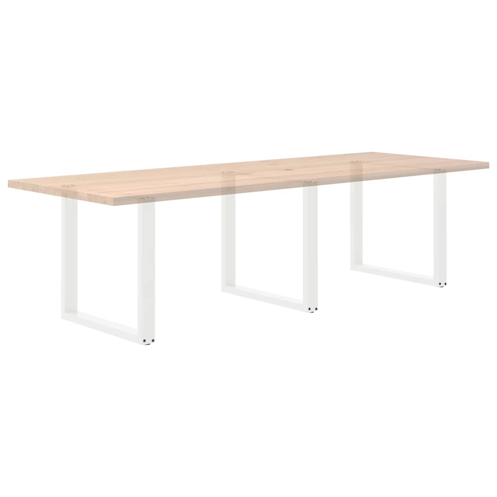 Pieds de table basse forme de U 3 pcs | Pied de meuble blanc 90x(72-73) cm acier CFW337617 - 8