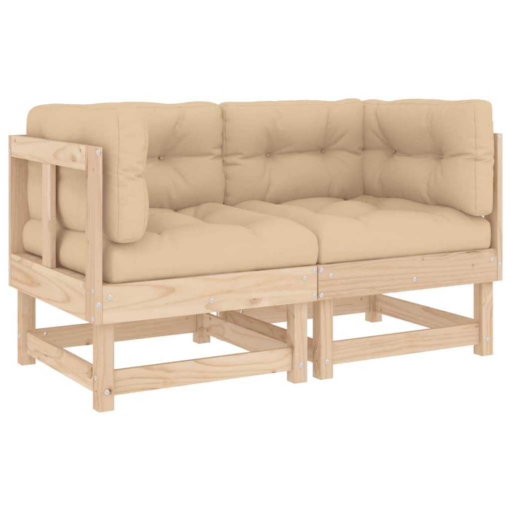 Sofás esquineros con cojines 2 uds | sofá de salón | sofá de descanso madera maciza de pino cfw97009