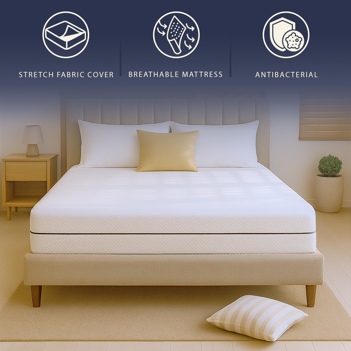 Colchão individual 90x200 | Altura 18 cm | Ortopédico | Hipoalergénico | Itália - 7