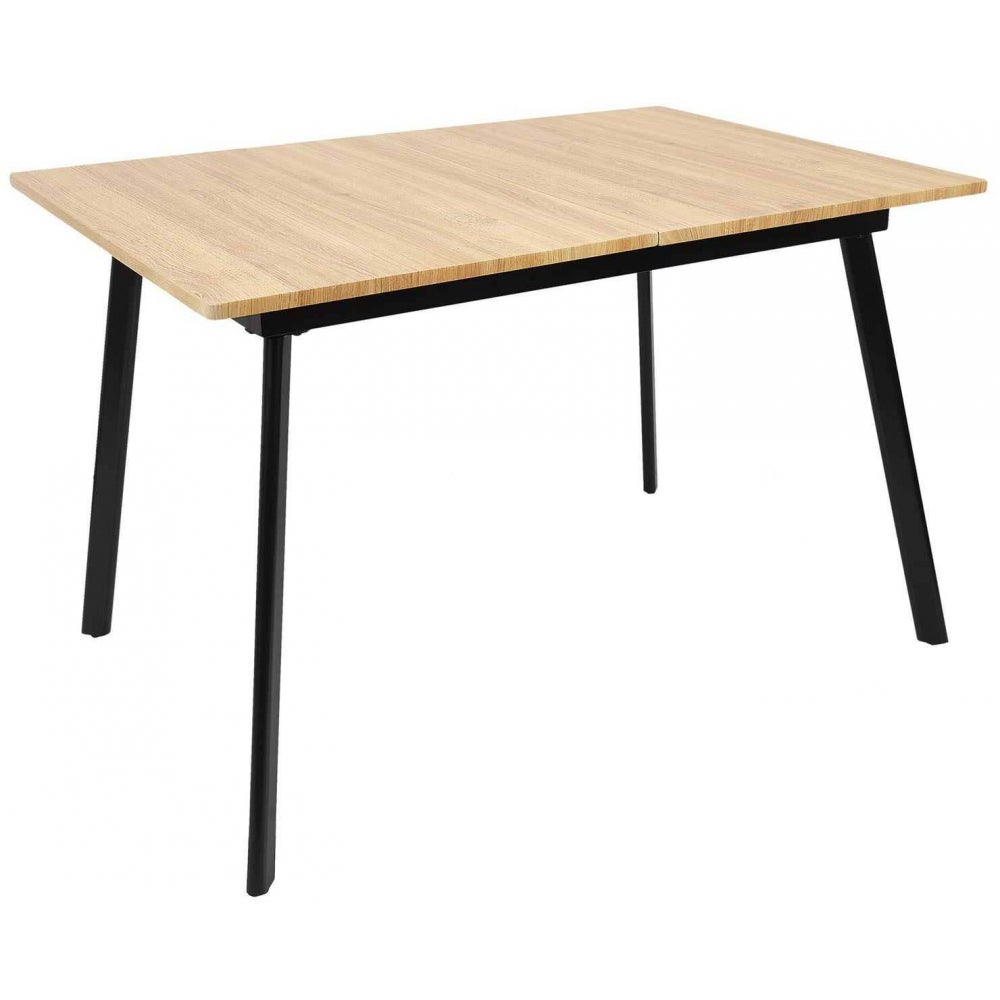 Table De Conférence Rectangulaire 150x75x75 Cm - Plateau Bois Brun, Structure Métallique, Pour 4 à 6 Personnes, Réunions, Formations - 7