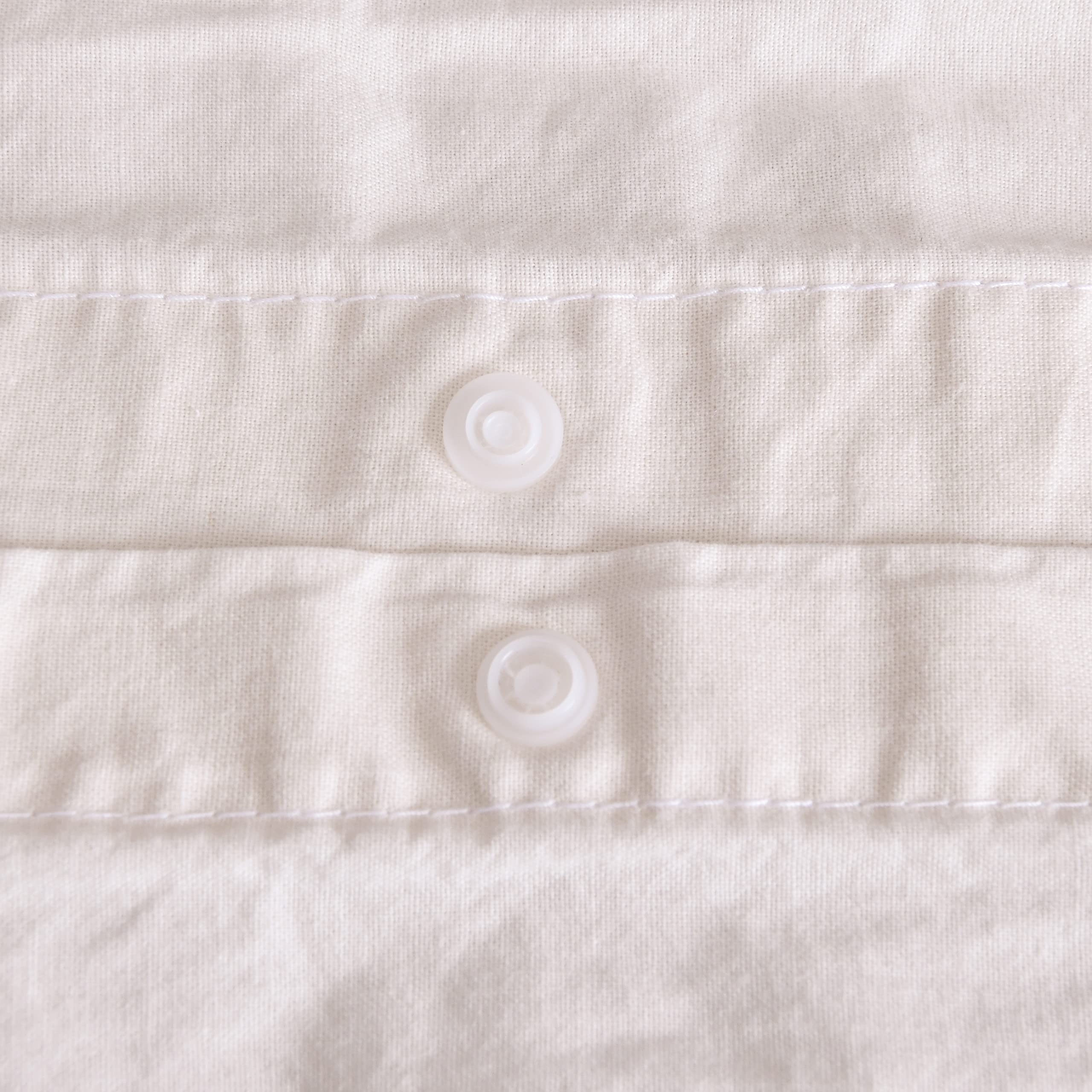 Sleepdown Set di biancheria da letto con copripiumino e federe, 100% puro cotone, tinta unita, colore naturale, morbido e facile da pulire, king size - 2