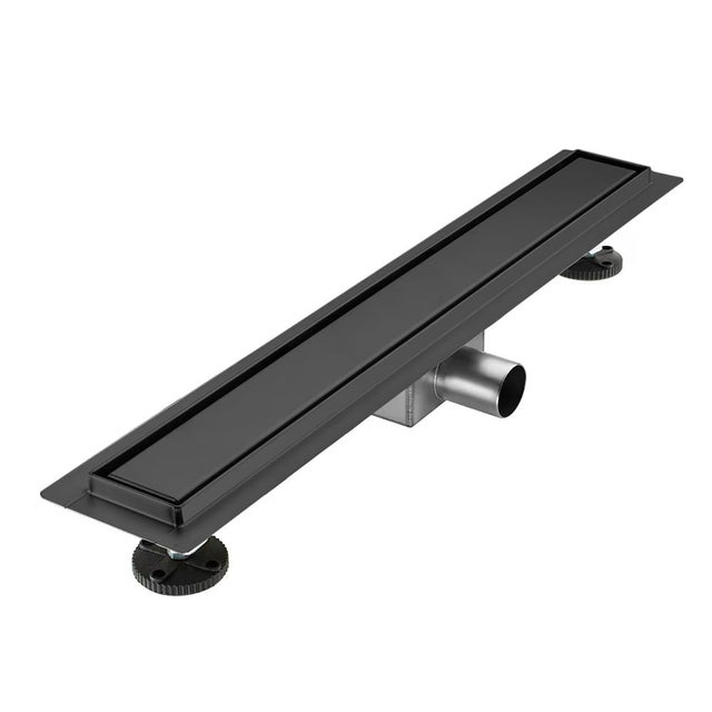 Caniveau de douche en inox Gun métal - 120 cm