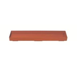 VASO FIORIERE RETTANGOLARE MAXI FESTONATO DOPPIO BORDO TERRACOTTA CM 100x45x41h 50956109