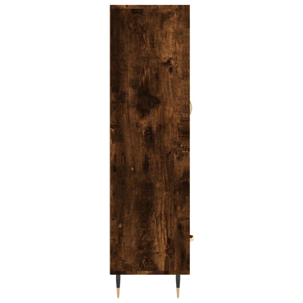 Credenza alta in rovere affumicato 69,5x31x115 cm in multistrato - 7