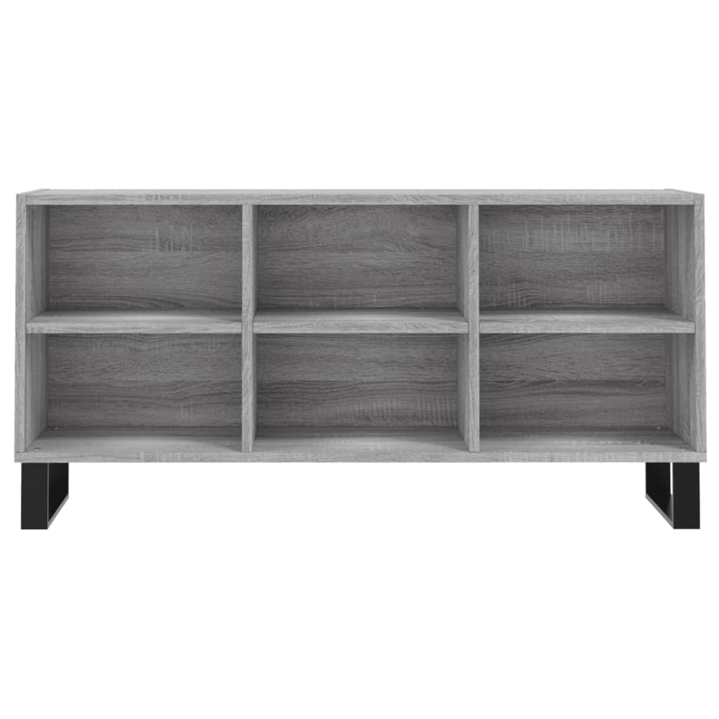 Meuble TV sonoma gris 103,5x30x50 bois d'ingénierie - 4