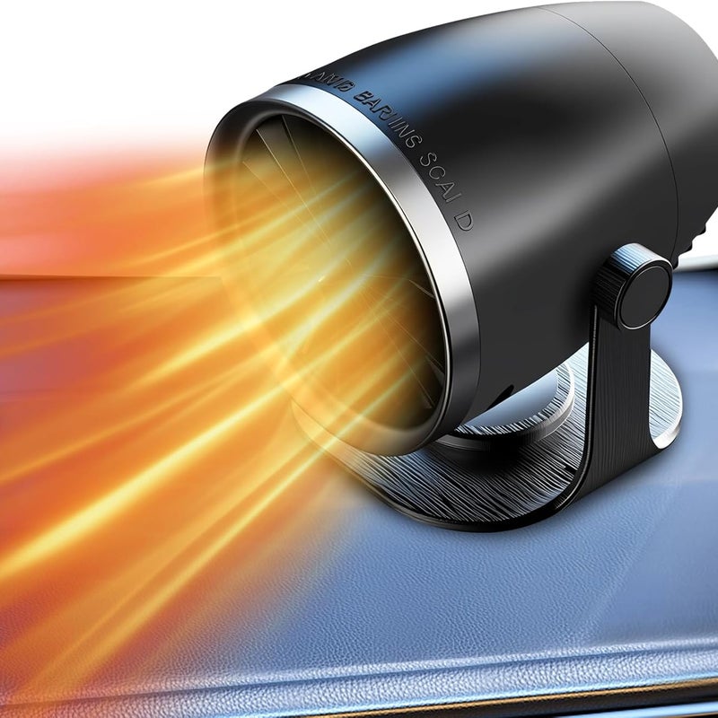 Ogrzewacz samochodowy, przenośny 12 V podgrzewacz samochodowy do zapalniczki, 2 w 1 z obrotem o 360 stopni