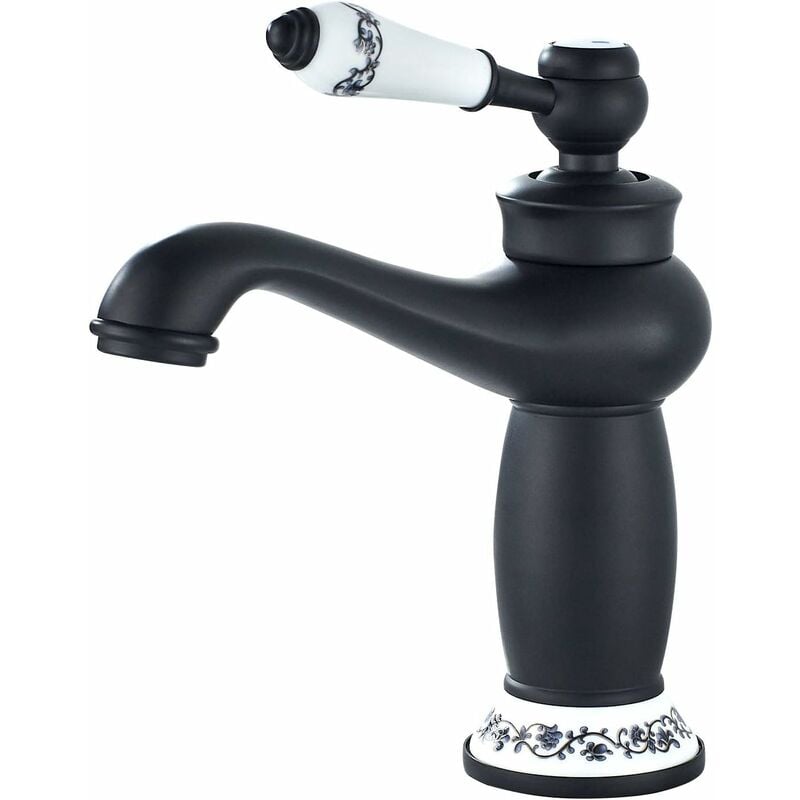 Bateria łazienkowa, bateria umywalkowa, bateria umywalkowa łazienkowa, bateria umywalkowa vintage, mosiądz, czarny