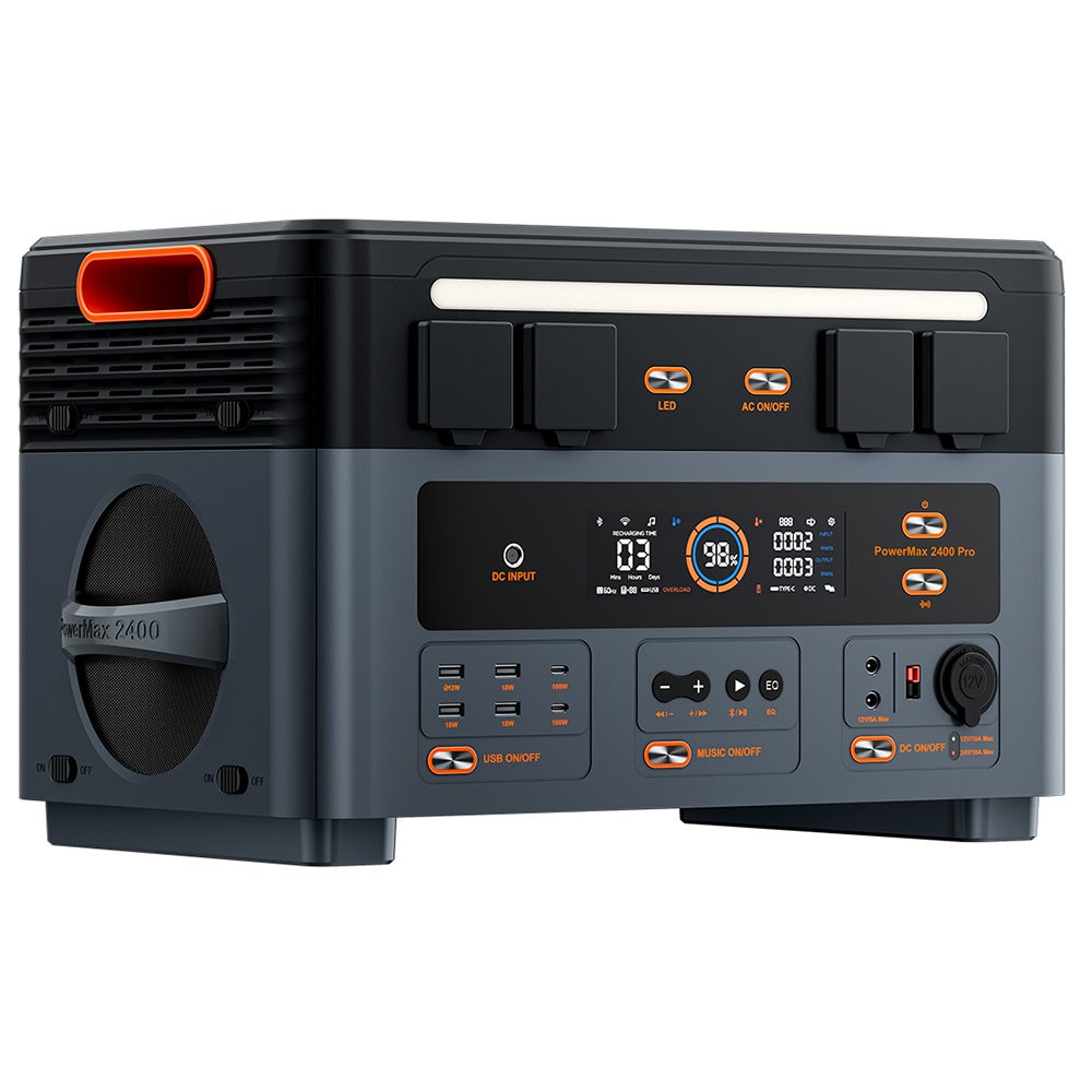 Station d'Énergie Portable Blackview Oscal PowerMax2400 Pro 2400W, 2016Wh LiFePO4, Charge Rapide 1.2H, Haut-parleurs, APP - 2