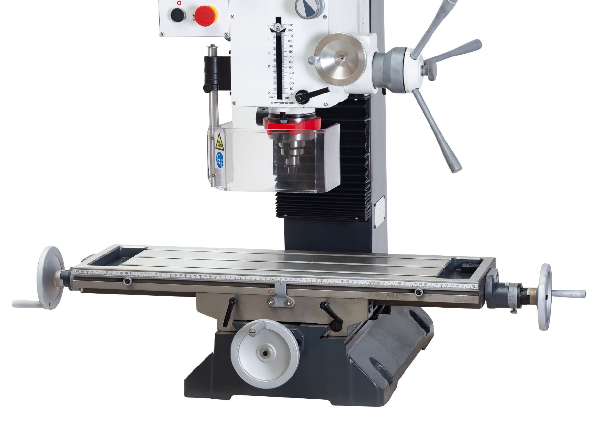 Perceuse-fraiseuse X 450 mm Y 200 mm Z 430 mm CM4/M16 1,1 kW 230V fonction de taraudage Torros PF45G 230V - 5