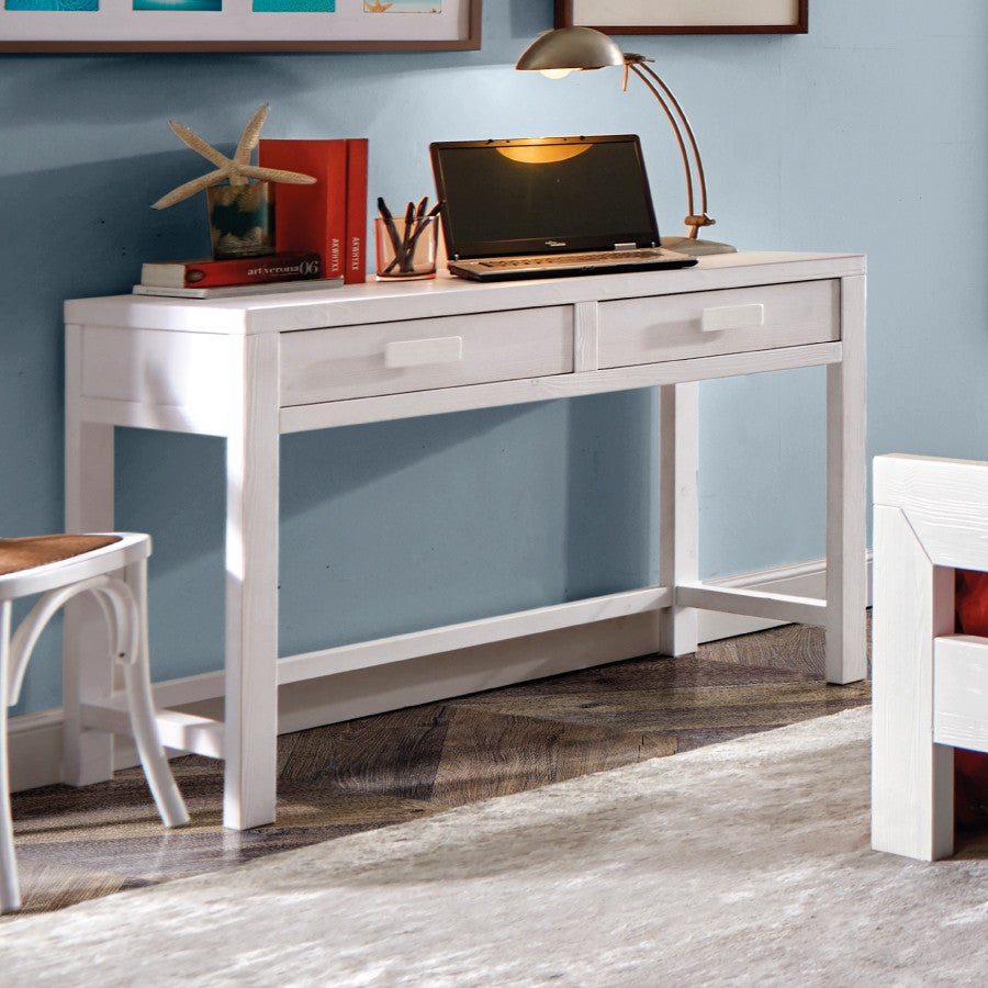 MOBILI 2G SCRIVANIA CASSETTI SHABBY BIANCO LEGNO MASSELLO DI