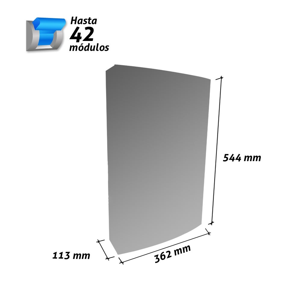 Scatola di distribuzione superficiale con 42 elementi 362x544x104mm colore bianco - SOLERA - 3