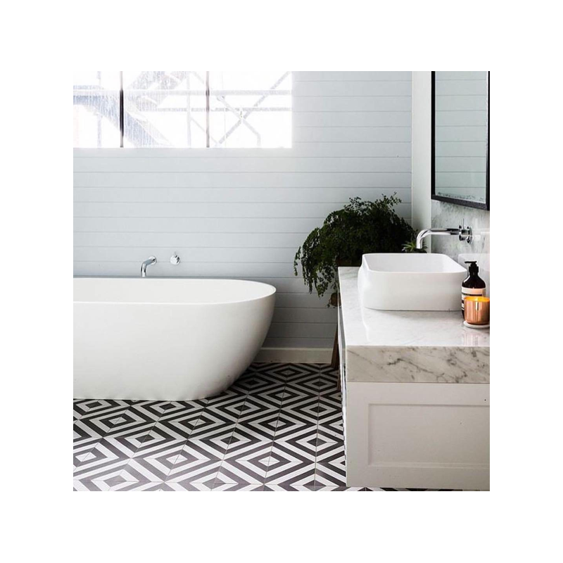 Carrelage sol / mur effet ciment anthracite 20x20 cm MAORI GOROKA GRAFITO(vendu par boite de 1m2) - 2