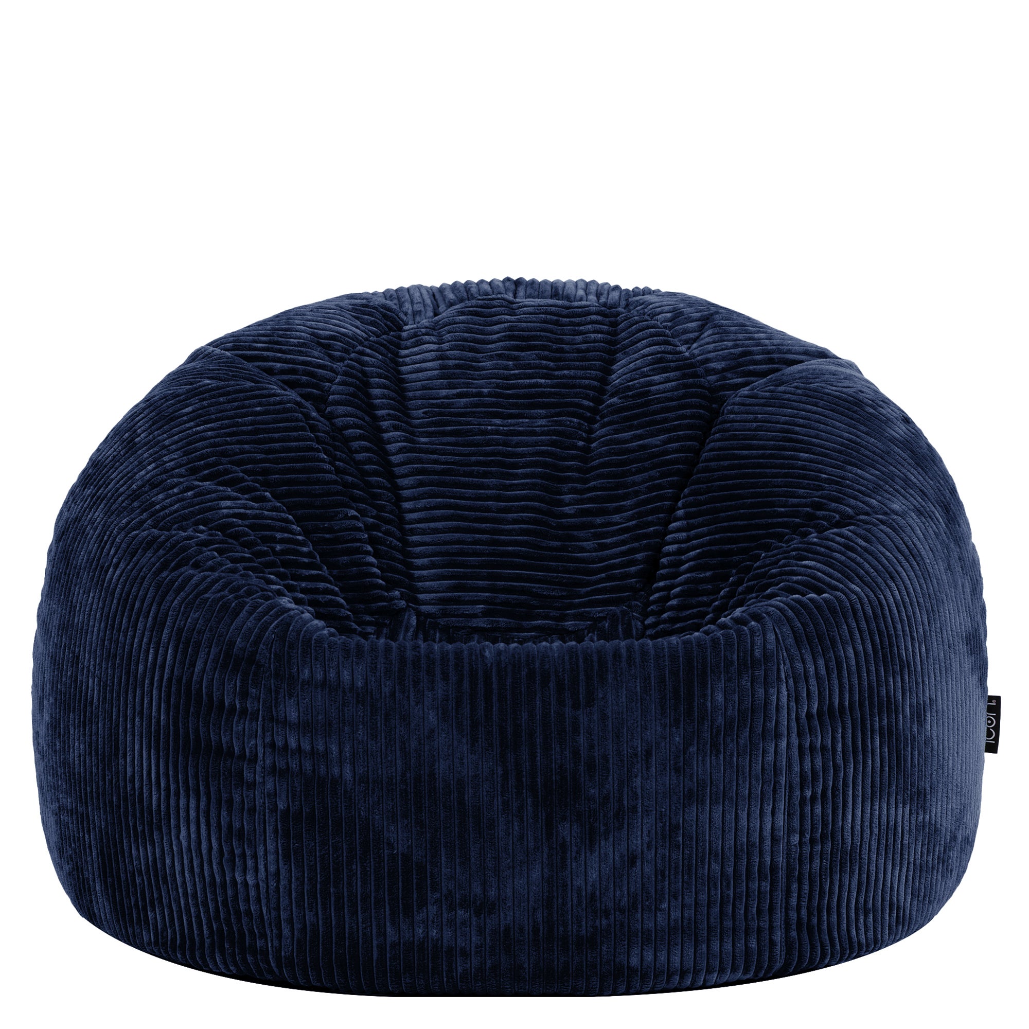 Pouf fauteuil Icon velours côtelé bleu marine, salon, chambre, 85x85cm, Made in Allemagne, Oeko-Tex® - 4