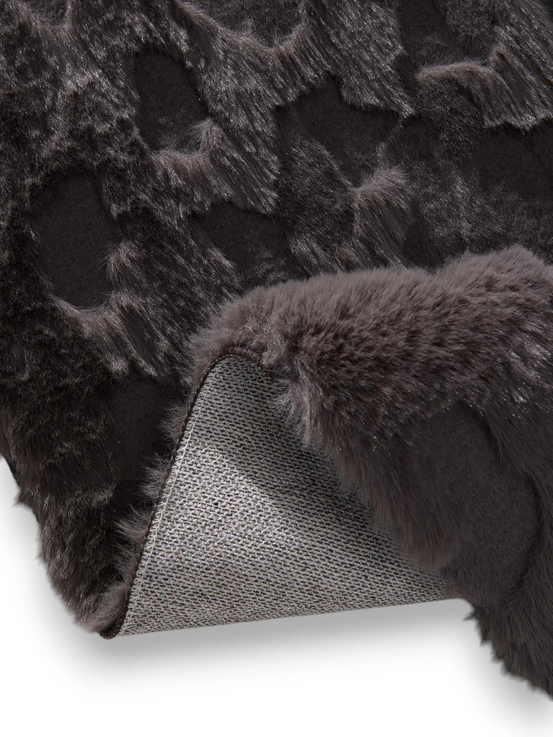 BENUTA - Tapis fausse fourrure Immy anthracite 120x170 cm - 4