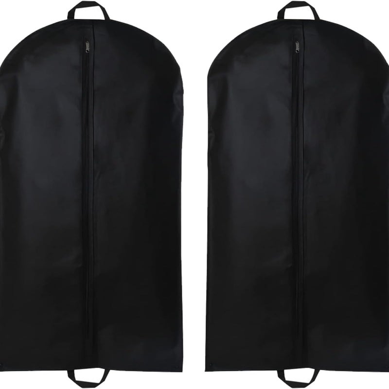 Czarne pokrowce na garnitury, 60x120 cm, pyłoszczelne, zapinane na zamek, do podróży lub do domu