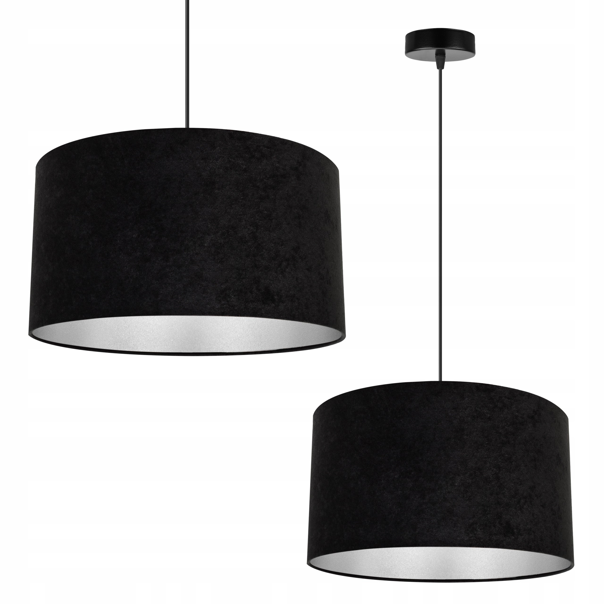 Lampa sufitowa wisząca modern Mediolan 1xE27 klosz owalny czarny Light Home LH