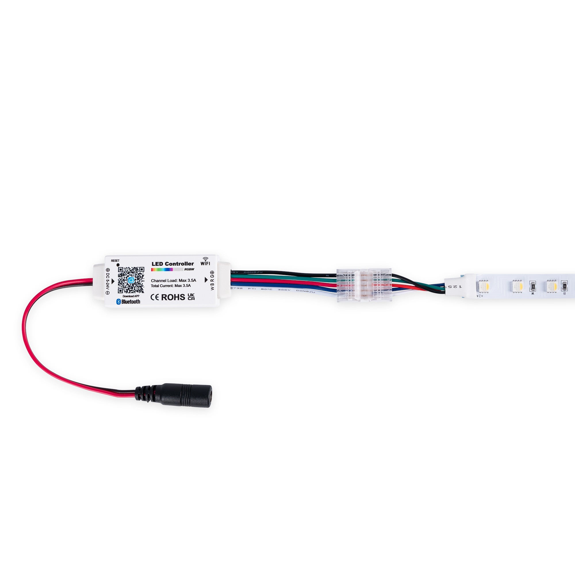 Mini controller RGBW - WiFi + Bluetooth - 5-24V DC - 3,5A - 3