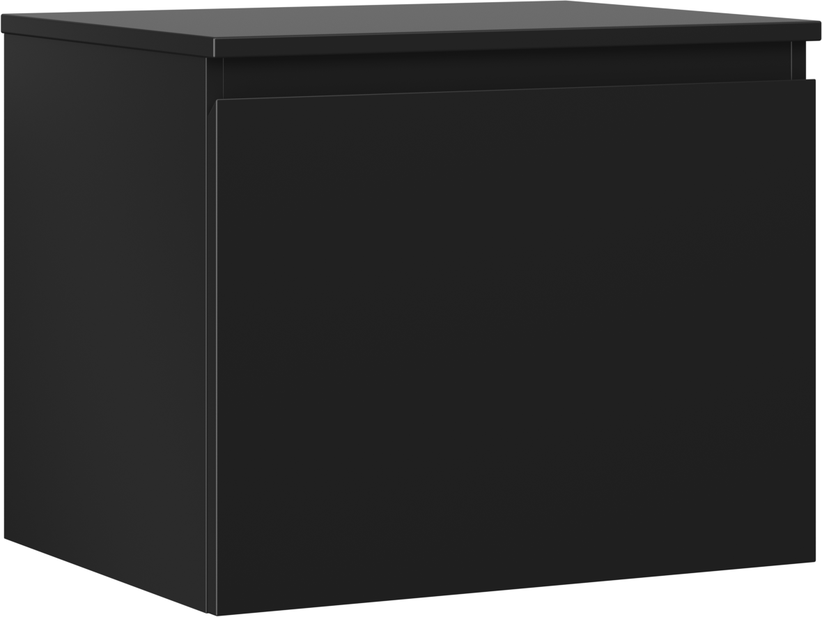 Mexen Orio szafka łazienkowa podumywalkowa 60 cm z blatem, 1 szuflada, czarna mat - 91A10-06047-1-BFC71