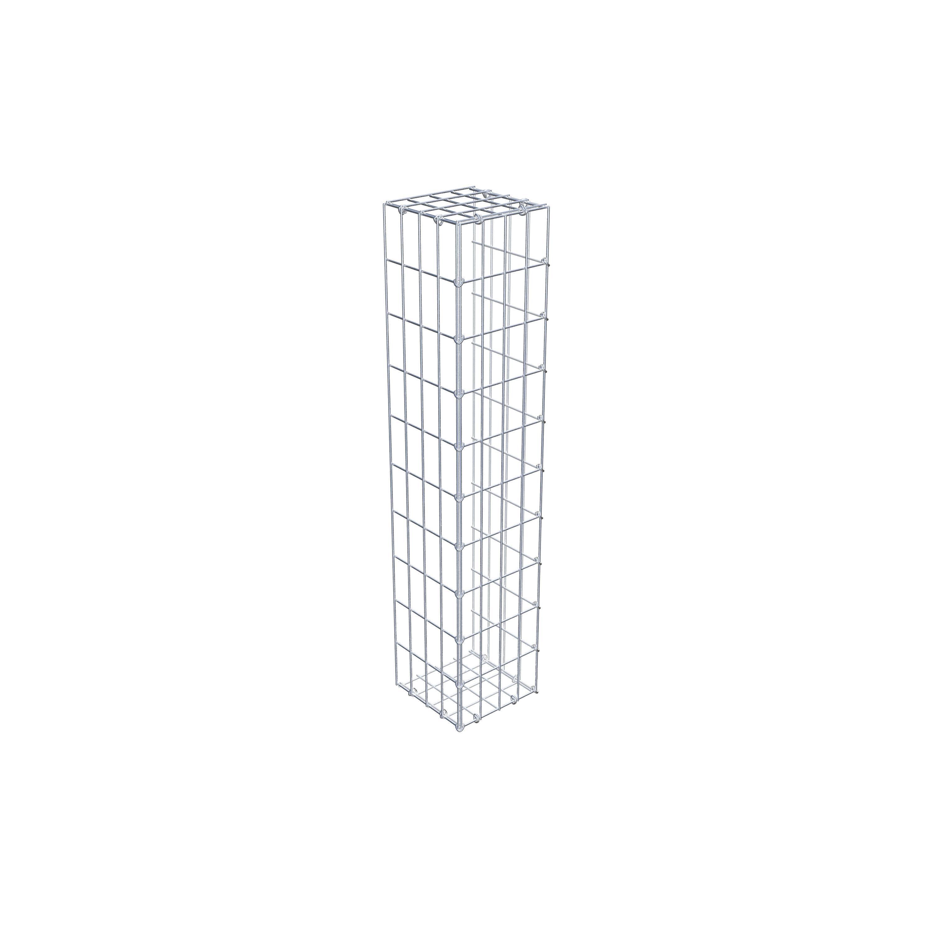 Gavión para alargar en acero galvanizado 100x20x20cm (LxAxP), malla 5 x 10cm, Anillo en C, sin rejilla frontal - 3