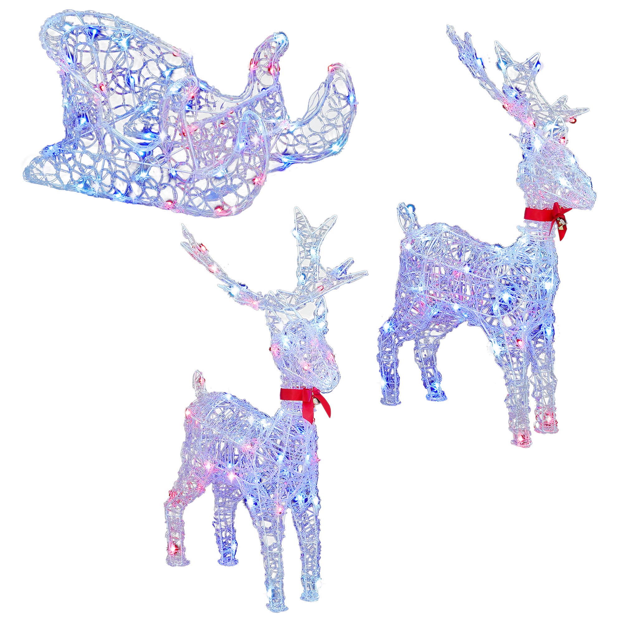Décoration Noël Extérieure Illuminée Crèche - 150 LED Pour Jardin Et Pelouse