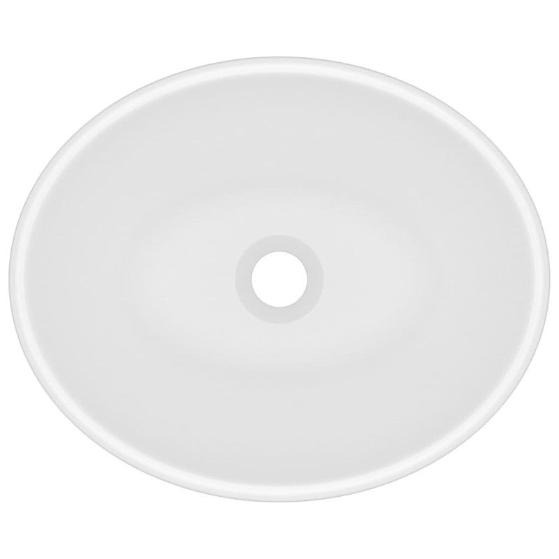 Lavabo ovale de luxe Blanc mat 40x33 cm Céramique - 4