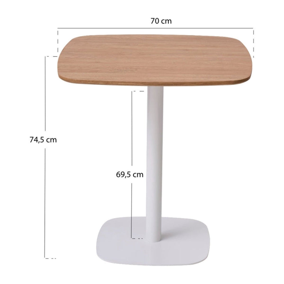 Essenza Mesa Sentul White 70 Cm, Madera Natural , Leroy Merlin