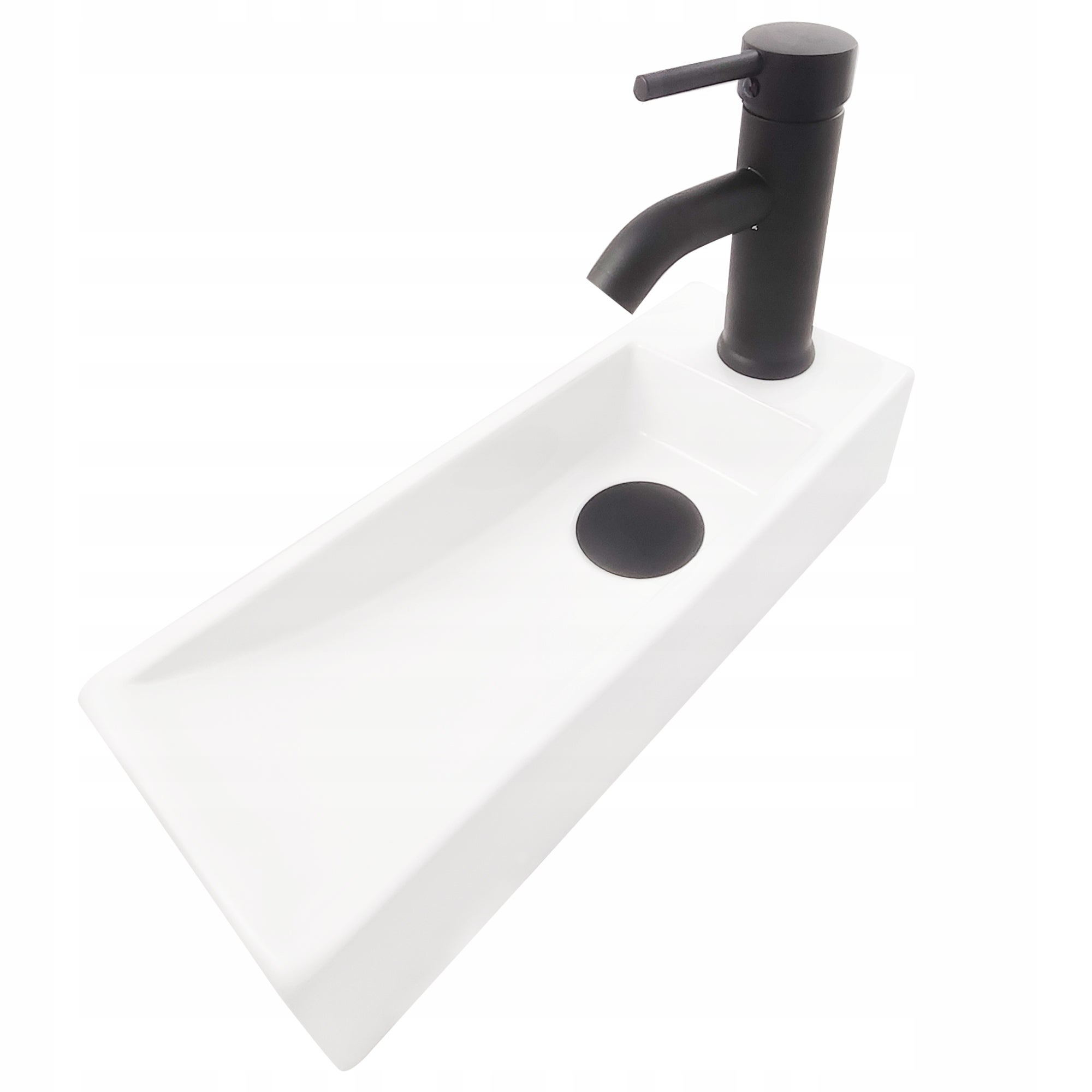 Umywalka nablatowa Estiva ASTINA Lewa biała 38,5x14,8x8 cm