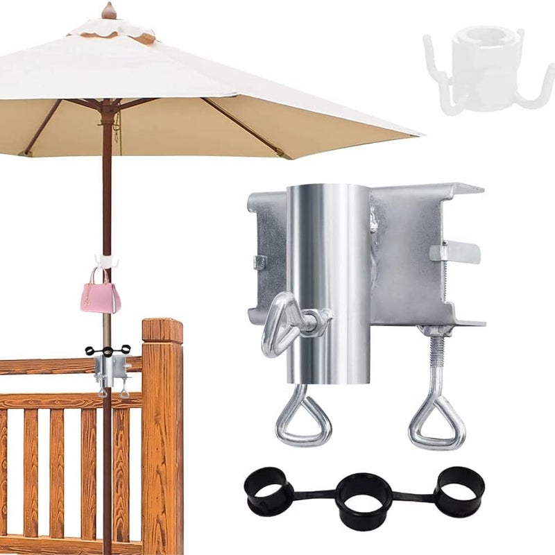 Klips mocujący do parasola, uchwyt mocujący do parasola, uchwyt na parasol na poręczy, uchwyt na parasol na biurku