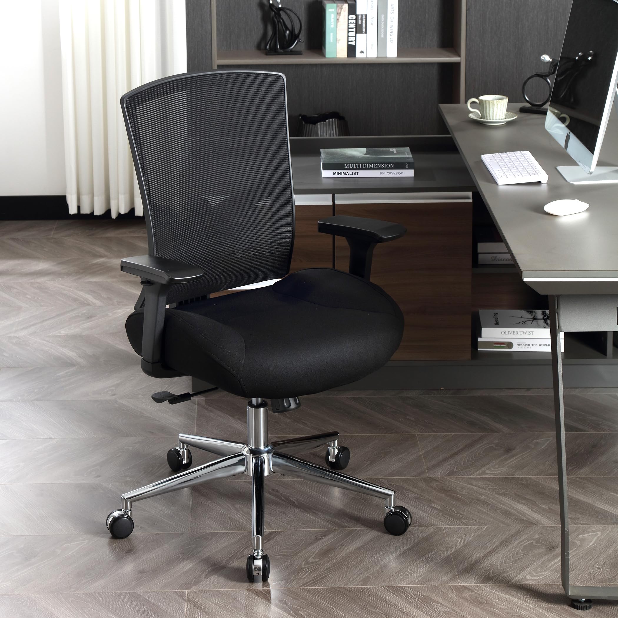 Sedia Ergonomica Da Ufficio ReliefBack Con Braccioli 4D - Portata 200kg, Schienale In Rete, Seduta Regolabile, Poggiatesta 2D, Rotelle Silenziose, Garanzia 3 Anni - 4
