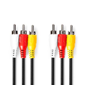 Cavo 5m Audio Da Jack 3,5mm Aux A 2 Rca Maschio Doppio Y Stereo 5 Mt A R5 0m