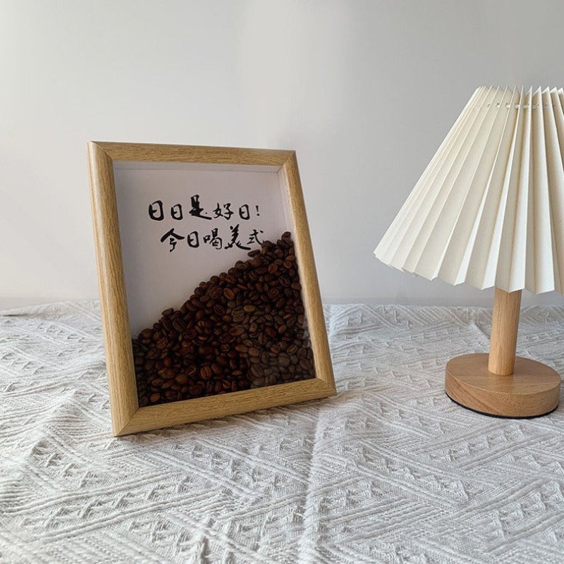 Cadre photo créatif en forme de grain de café, cadeau personnalisé fait main à faire soi-même, décoration style Instagram simple et raffinée. - 4