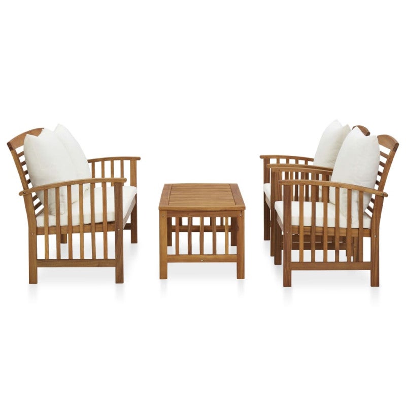 Salon bas de jardin en Bois Blanc 4 personnes - 2