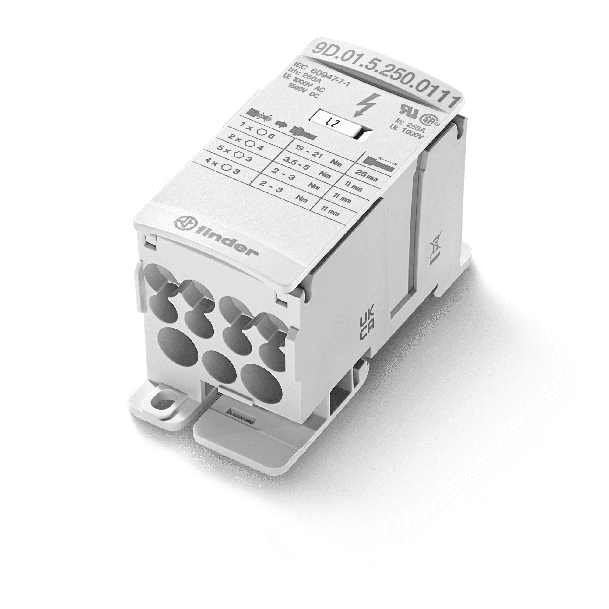 ideal Morsettiera Di Distribuzione A 4 Poli Da 15 Connessioni Max 125a