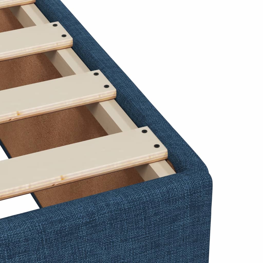 Sommier à lattes de lit avec matelas Bleu 160x200 cm Tissu — COMFORTXL - 11