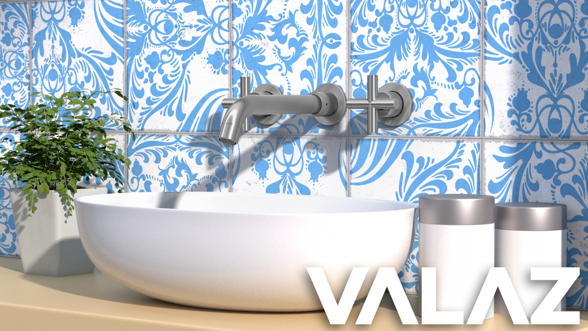 Valaz Sifón de lavabo visto redondo blanco - 3