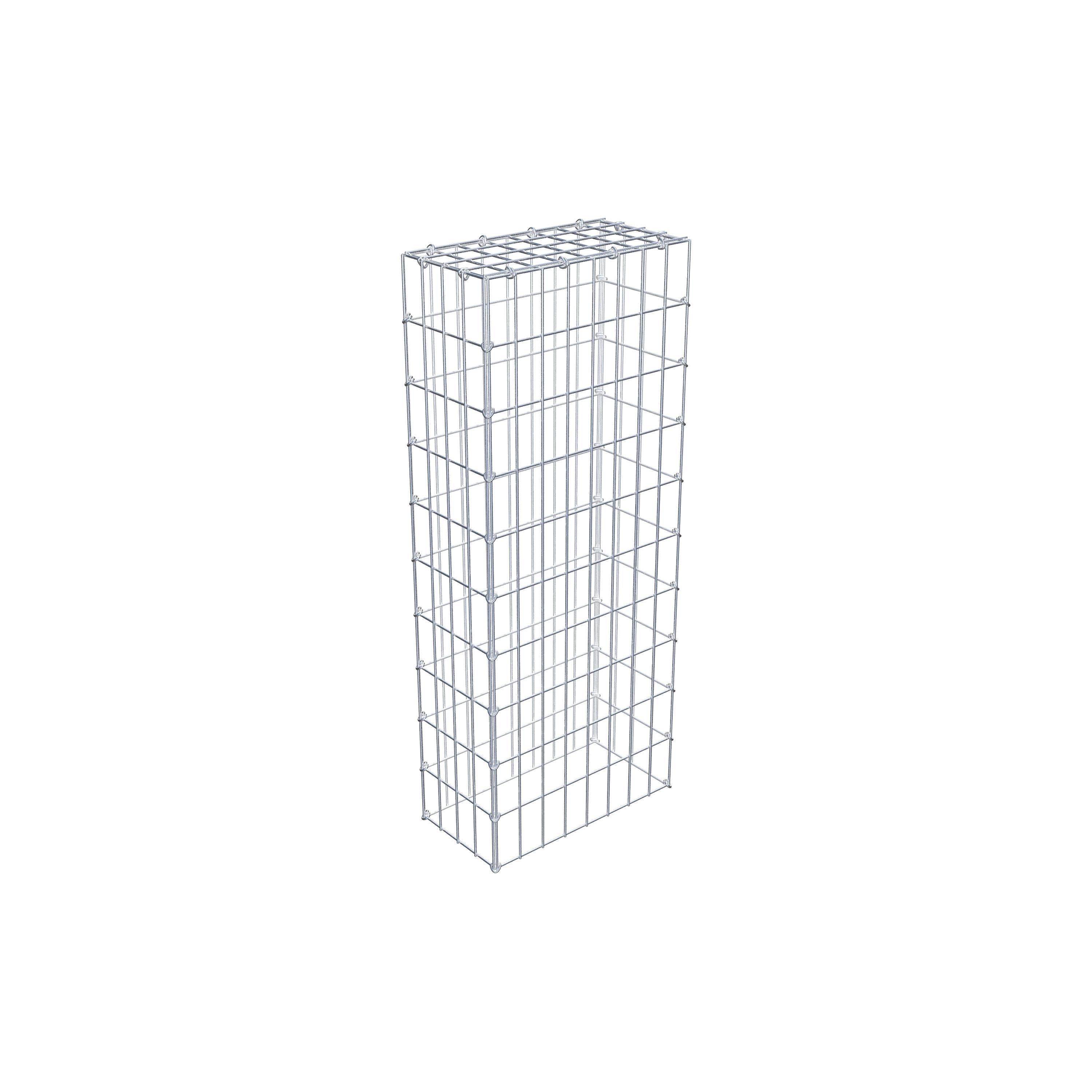 Gavión para apilar en acero galvanizado 100x20x40cm (LxAxP), malla 5 x 10cm, Anillo en C, sin rejilla inferior - 3