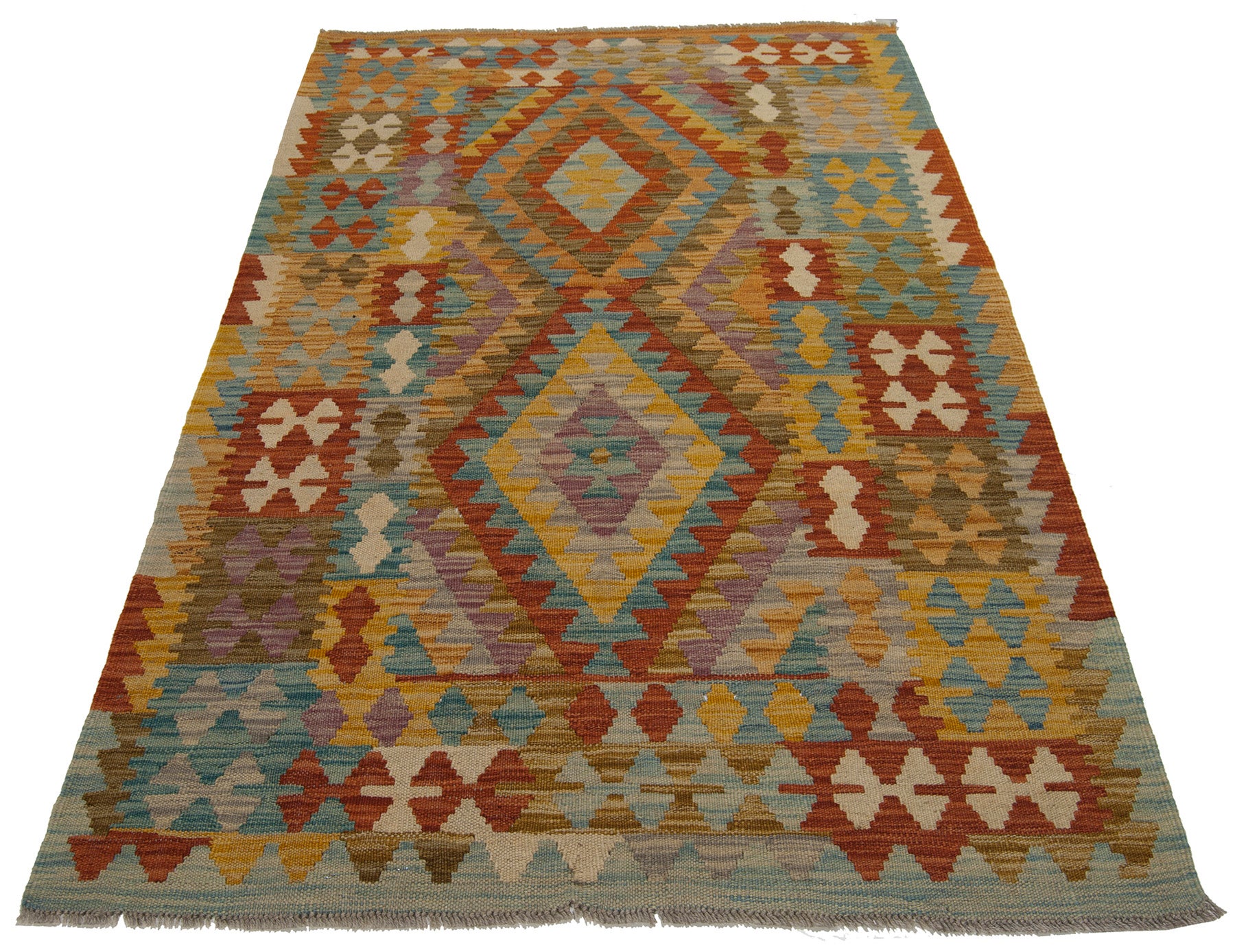 Oryginalny, ręcznie robiony kilim w stylu klasycznym, 163x102 cm